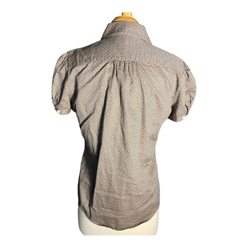 Faconnable Beige Patterned Blouse 100% Cotton - image 2